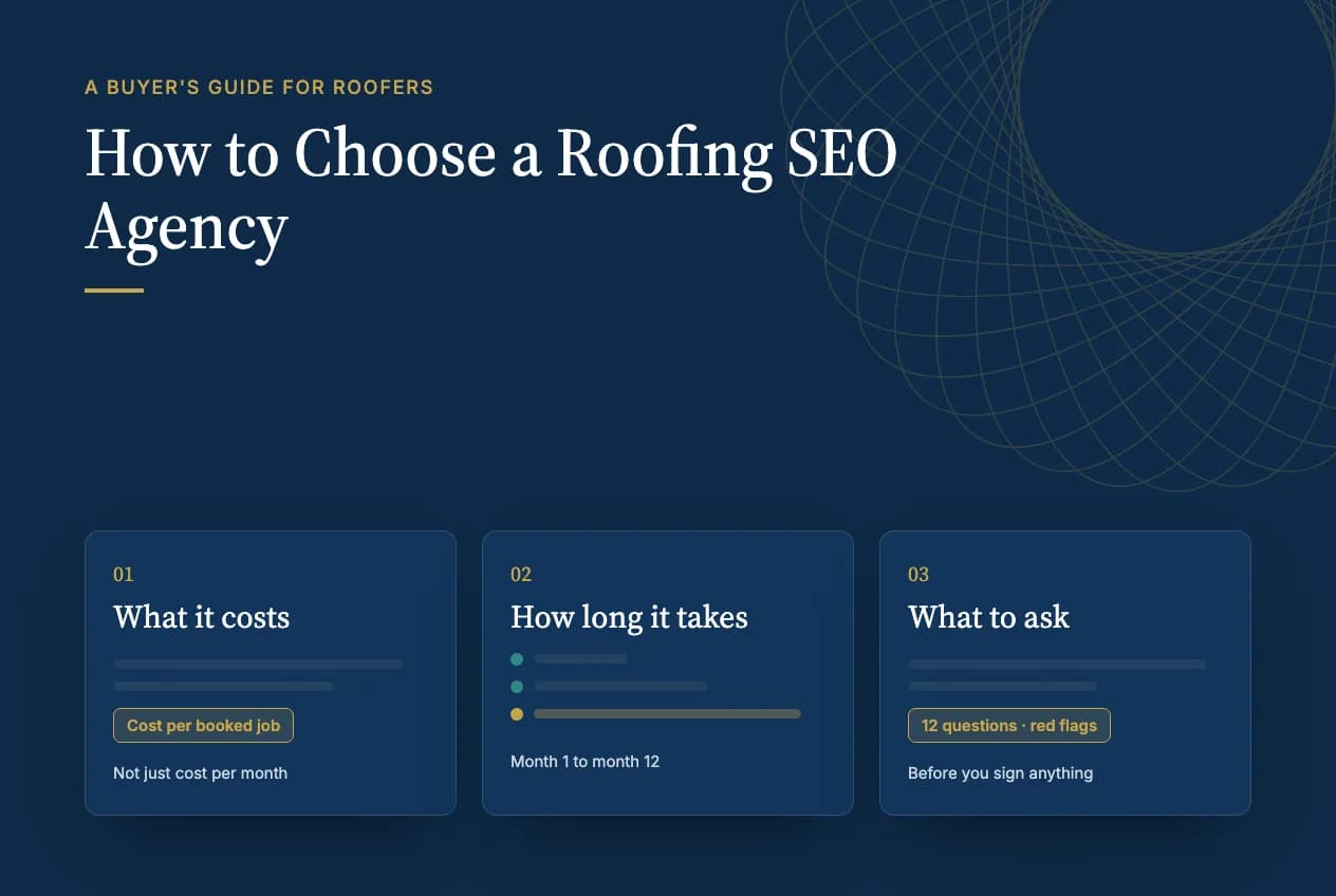 Buyer's guide for roofers: what roofing SEO costs, how long it takes and what to ask before you sign